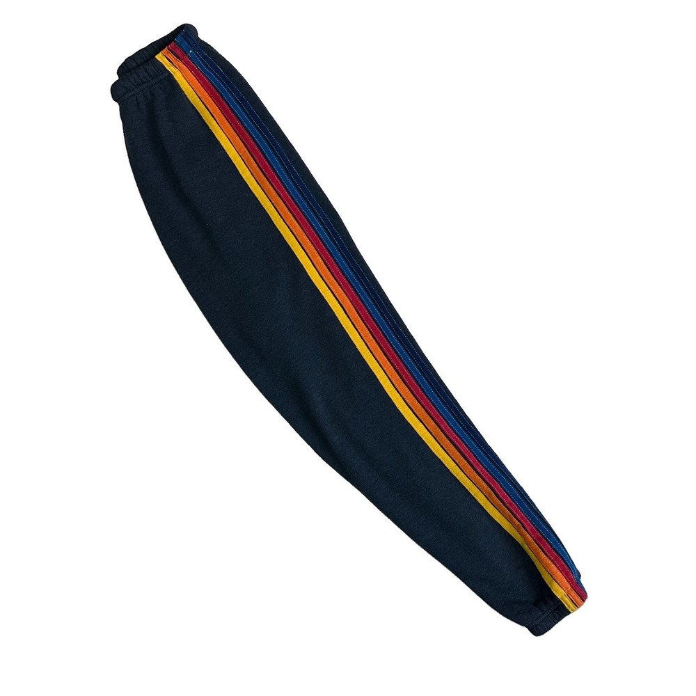 Aviator Nation 5 Stripe Sweatpants Joggers Women S Blue Multicolor Loungewear